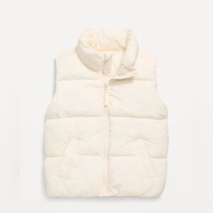 Girls Ivory Puffer Vest